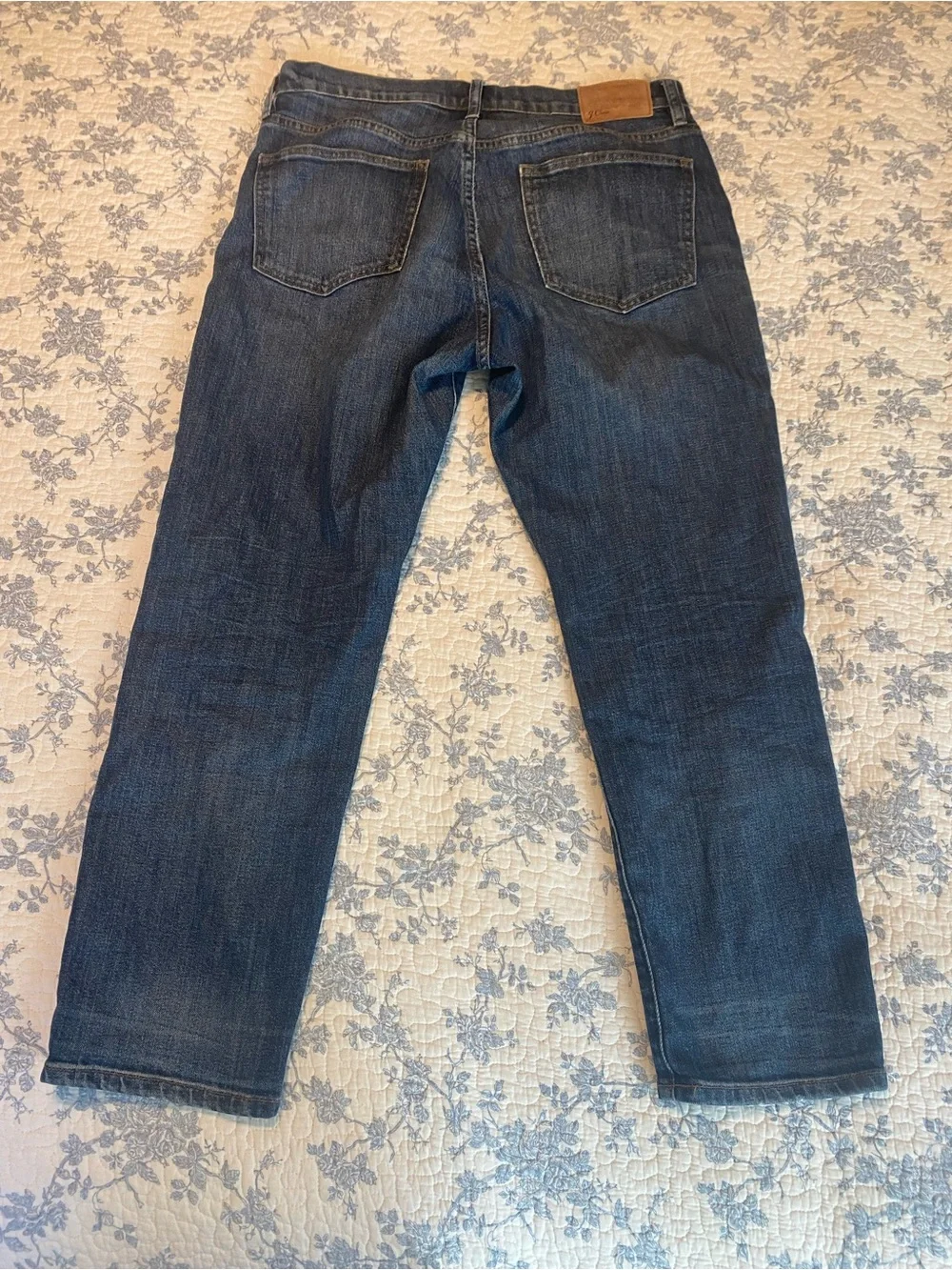 J.Crew Straightaway Mid-Rise Cropped Straight Leg Button Fly Jean Size 28